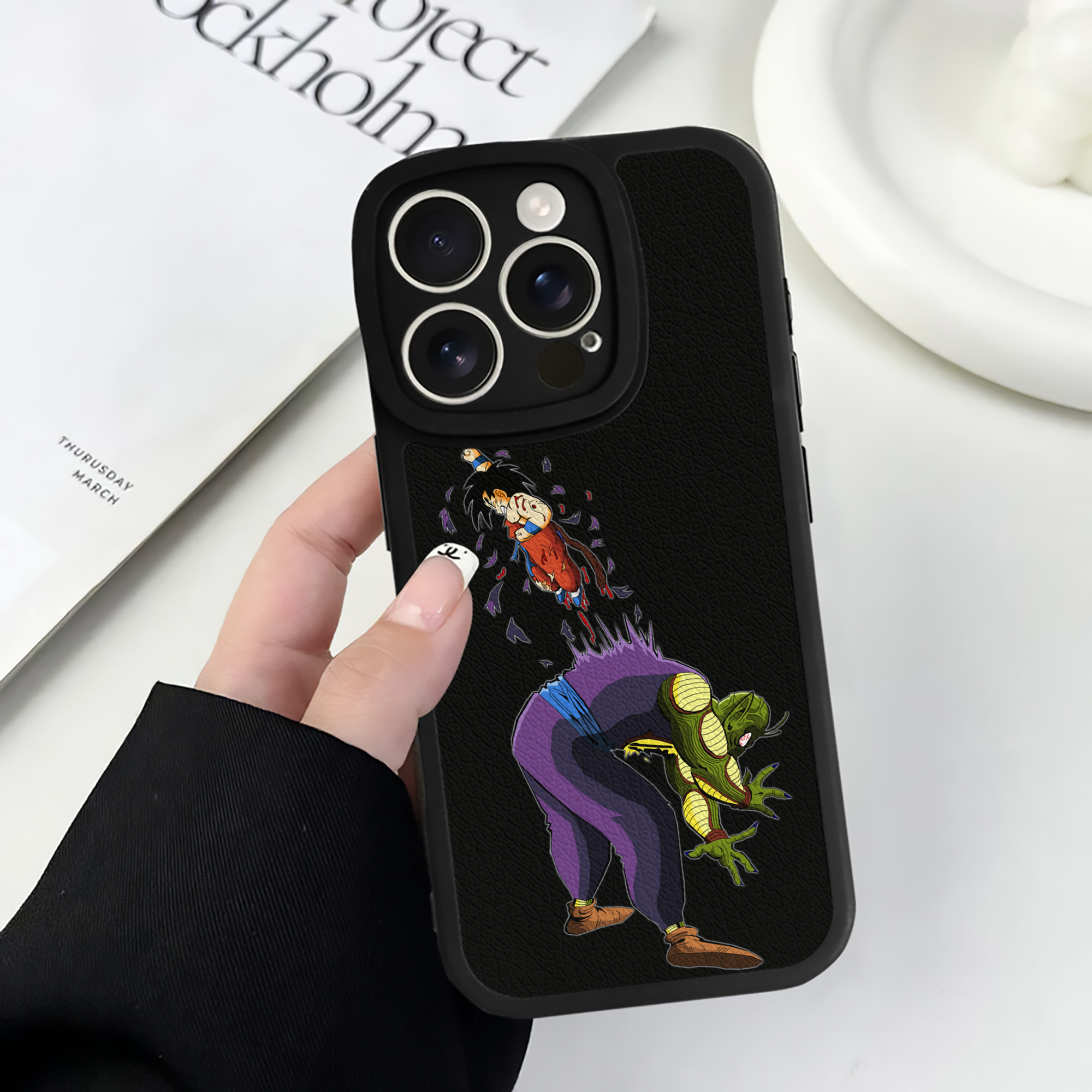 （画像用） ドラゴンボール DRAGON BALL 【iPhone 16シリーズ対応】シリコンスマホケース（レザー調） 材質：シリコン